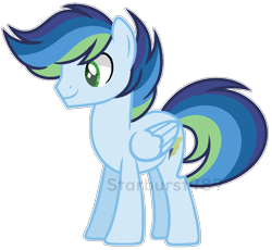 Size: 1096x1010 | Tagged: safe, artist:starburst987, derpibooru import, oc, oc:thunderstorm, earth pony, pegasus, base used, offspring, parent:rainbow dash, parent:soarin', parents:soarindash, simple background, solo, transparent background, watermark