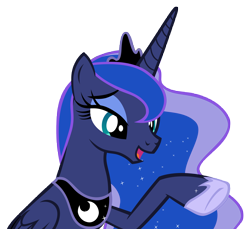 Size: 9946x9127 | Tagged: safe, artist:andoanimalia, derpibooru import, princess luna, alicorn, the beginning of the end, absurd resolution, female, lidded eyes, raised hoof, raised leg, simple background, solo, transparent background, vector