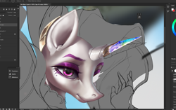 Size: 1589x1001 | Tagged: safe, artist:oriana80, derpibooru import, princess celestia, anthro, pegasus, pony, wip