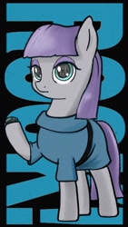 Size: 720x1280 | Tagged: safe, artist:chps06, derpibooru import, boulder (pet), maud pie, earth pony, pony, clothes, dress, female, looking at you, mare