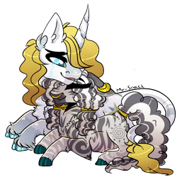 Size: 1000x1000 | Tagged: safe, artist:mr-snack, derpibooru import, prince blueblood, zecora, classical unicorn, pony, unicorn, zebra, alternate hairstyle, chest fluff, cloven hooves, cuddling, curved horn, ear fluff, ears, eyebrows, eyebrows visible through hair, eyes closed, female, happy, horn, leonine tail, lying down, male, prone, shipping, simple background, smiling, straight, tail, transparent background, unshorn fetlocks