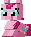 Size: 31x37 | Tagged: safe, artist:langtanium, derpibooru import, pinkie pie, earth pony, pony, pixel art, simple background, sitting, solo, transparent background