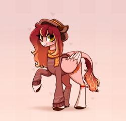 Size: 1950x1870 | Tagged: safe, artist:_alixxie_, derpibooru import, oc, pegasus, pony, clothes, female, hat, mare, scarf, simple background, solo, sweater