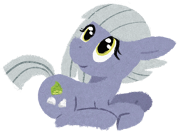 Size: 1366x1049 | Tagged: safe, artist:purppone, ponerpics import, earth pony, pony, female, limestone, lineless, looking up, mare, prone, simple background, solo, transparent background