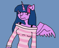 Size: 497x407 | Tagged: safe, derpibooru import, twilight sparkle, alicorn, anthro, female, horn, wings