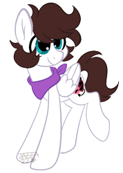 Size: 713x1000 | Tagged: safe, artist:loopydalamb, derpibooru import, oc, oc only, oc:markey malarkey, pegasus, pony, bandana, crossover, cute, male, simple background, solo, the mark side, transparent background, wrong cutie mark