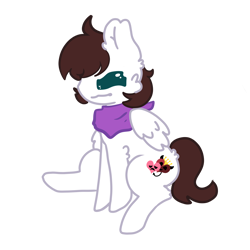 Size: 3000x3000 | Tagged: safe, artist:aurplestarss, derpibooru import, oc, oc:markey malarkey, pegasus, pony, bandana, crossover, fluffy, ponified, simple background, solo, species swap, the mark side, transparent background, wrong cutie mark