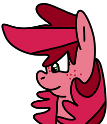 Size: 829x964 | Tagged: safe, artist:jadeharmony, derpibooru import, oc, oc only, oc:apple blossom (ice1517), earth pony, pony, bust, female, icey-verse, mare, offspring, parent:big macintosh, parent:cheerilee, parents:cheerimac, simple background, solo, traditional art, transparent background