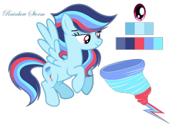 Size: 2552x1860 | Tagged: safe, artist:lunerymish, derpibooru import, oc, oc only, oc:rainbow storm, pegasus, pony, base used, female, mare, offspring, parent:rainbow dash, parent:soarin', parents:soarindash, simple background, solo, transparent background