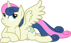 Size: 3877x2350 | Tagged: safe, artist:ispincharles, derpibooru import, bon bon, sweetie drops, alicorn, pony, alicornified, bonicorn, female, lying down, mare, prone, race swap, simple background, transparent background