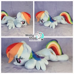 Size: 2880x2880 | Tagged: safe, artist:wollyshop, derpibooru import, rainbow dash, pony, plushie, solo