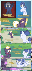 Size: 1919x4225 | Tagged: safe, artist:estories, derpibooru import, oc, oc:palmy peace, oc:wildheart, earth pony, original species, pegasus, pony, comic:curse of wings, female, mare, umbra pony