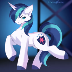 Size: 3000x3000 | Tagged: safe, artist:monstrum, derpibooru import, shining armor, pony, unicorn, chest fluff, male, solo, stallion