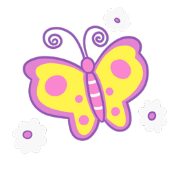 Size: 500x500 | Tagged: safe, artist:missmagicalgirl, derpibooru import, fluttershy (g3), butterfly, g3, cutie mark, cutie mark only, flower, no pony, simple background, solo, transparent background