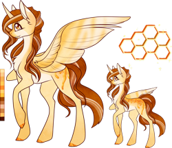 Size: 1280x1106 | Tagged: safe, artist:velnyx, derpibooru import, oc, oc only, oc:honey seeker, alicorn, pony, female, mare, reference sheet, simple background, solo, transparent background