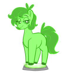 Size: 1247x1279 | Tagged: safe, artist:smirk, derpibooru import, oc, oc only, oc:overseer holography, earth pony, pony, series:dark experiments, genderless, hologram, looking at you, simple background, solo, transparent background, unshorn fetlocks