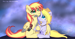 Size: 2657x1391 | Tagged: safe, artist:memengla, derpibooru import, oc, pony, unicorn, commission