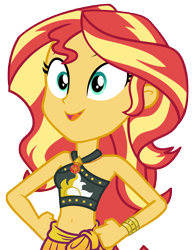 Size: 8738x11323 | Tagged: safe, artist:andoanimalia, derpibooru import, sunset shimmer, better together, equestria girls, unsolved selfie mysteries, absurd resolution, belly button, bikini, clothes, female, geode of empathy, high res, magical geodes, sarong, simple background, solo, swimsuit, transparent background, vector