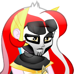 Size: 400x400 | Tagged: safe, derpibooru import, equestria girls, gideon the ninth, pride, pride flag, queer, she-ra, simple background, solo, star trek, the locked tomb, transgender, transgender pride flag, transparent background