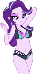 Size: 3428x6837 | Tagged: safe, artist:emeraldblast63, derpibooru import, starlight glimmer, human, equestria girls, adorasexy, belly, belly button, bikini, breasts, cleavage, clothes, cute, female, glimmerbetes, sexy, simple background, smiling, solo, swimsuit, transparent background