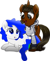 Size: 1923x2374 | Tagged: safe, artist:lincolnbrewsterfan, derpibooru import, oc, oc only, oc:jc, oc:nocturnal vision, alicorn, earth pony, pony, fallout equestria, to where and back again, triple threat, .svg available, alicorn oc, blue eyes, blue mane, blue tail, brown eyes, clothes, colored pupils, colored wings, drawstrings, duo, duo female, earth pony oc, fallout equestria oc, female, folded wings, full body, gift art, gradient mane, gradient tail, gradient wings, holly, hoodie, hoof around neck, horn, inkscape, looking at someone, mare, movie accurate, music notes, nocturnal vision's striped hoodie, open mouth, pipbuck, ponified, realistic mane, simple background, species swap, standing, strap, striped hoodie, svg, tail, tail wrap, text, thank you, thanks, transparent background, vector, wing sleeves, wings