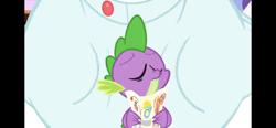 Size: 1792x828 | Tagged: safe, derpibooru import, screencap, bulk biceps, spike, dragon, pegasus, castle sweet castle, season 5