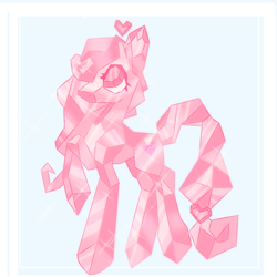 Size: 1000x1000 | Tagged: safe, artist:sugvr_alien, derpibooru import, oc, oc only, crystal pony, pony, crystal pony oc, solo, unnamed oc