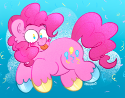 Size: 2651x2091 | Tagged: safe, artist:sodapopblast, derpibooru import, pinkie pie, earth pony, pony, g4, cute, diapinkes, gradient background, ponk, solo, tongue, tongue out