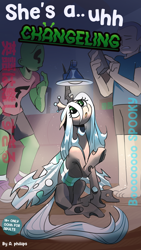 Size: 2160x3840 | Tagged: safe, artist:applephil, derpibooru import, queen chrysalis, oc, oc:anon, changeling, changeling queen, human, 4k, cellphone, cute, cutealis, high res, lamp, looking up, parody, phone, sitting, smartphone, text, trio