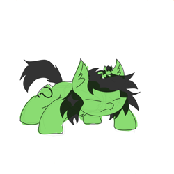 Size: 3508x3508 | Tagged: safe, artist:ponny, derpibooru import, oc, oc only, oc:anon filly, earth pony, pony, colored, female, filly, foal, simple background, smol, solo, tiny, tiny ponies, white background
