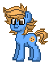 Size: 180x228 | Tagged: safe, derpibooru import, oc, oc only, oc:blue cookie, earth pony, pony, earth pony oc, photo, pixel art, pony town, simple background, smiling, solo, transparent background