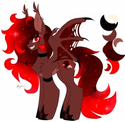 Size: 2433x2374 | Tagged: safe, artist:mysha, derpibooru import, oc, oc only, oc:empyra, bat pony, bat pony oc, chains, clothes, collar, concave belly, female, long legs, mare, red eyes, shoes, simple background, solo, white background