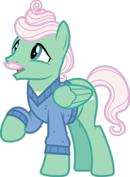 Size: 5951x8079 | Tagged: safe, artist:starryshineviolet, derpibooru import, gentle breeze, pegasus, pony, flutter brutter, absurd resolution, clothes, male, simple background, solo, stallion, sweater, transparent background, vector