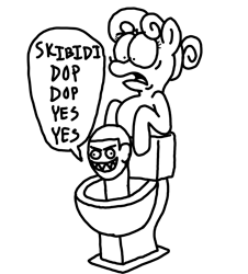 Size: 3023x3351 | Tagged: safe, artist:professorventurer, derpibooru import, oc, oc:kohlette, toilet pony, appalled, but why, cringe comedy, disgusted, everybody wants to rule the world, meme, skibidi toilet, toilet, wat