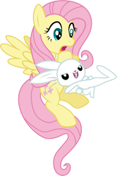 Size: 6000x9011 | Tagged: safe, artist:twilirity, derpibooru import, angel bunny, fluttershy, pony, .svg available, absurd resolution, simple background, transparent background, vector