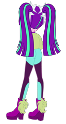 Size: 1900x3552 | Tagged: safe, artist:gmaplay, derpibooru import, aria blaze, human, better together, equestria girls, sunset's backstage pass!, arse-ia blaze, butt, looking back, simple background, solo, transparent background