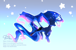 Size: 5000x3300 | Tagged: safe, artist:livitoza, derpibooru import, princess luna, alicorn, pony, abstract background, eyes closed, simple background, sleeping