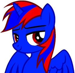 Size: 695x676 | Tagged: safe, artist:stephen-fisher, derpibooru import, oc, oc only, oc:stephen (stephen-fisher), alicorn, alicorn oc, horn, male, simple background, smiling, solo, transparent background, wings