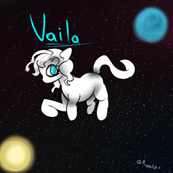 Size: 2000x2000 | Tagged: safe, artist:pawker, derpibooru import, oc, oc:vaila, alien, alien pony, pony, planet, space, stars, swamp cinema