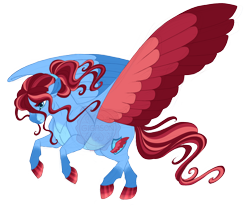 Size: 4400x3800 | Tagged: safe, artist:gigason, derpibooru import, oc, oc only, oc:feather shield, pegasus, pony, colored wings, female, magical gay spawn, mare, multicolored wings, obtrusive watermark, offspring, parent:flash magnus, parent:pokey pierce, simple background, solo, transparent background, watermark, wings