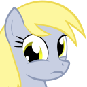 Size: 128x128 | Tagged: safe, artist:the smiling pony, derpibooru import, derpy hooves, pony, .svg available, frown, looking at you, simple background, solo, svg, transparent background, vector