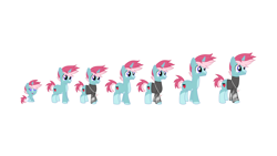 Size: 12000x6750 | Tagged: safe, artist:platinumdrop, derpibooru import, oc, oc only, oc:pink strawberry, pony, unicorn, age progression, baby, baby pony, clothes, colt, commission, foal, jewelry, male, necklace, older, simple background, solo, teenager, white background