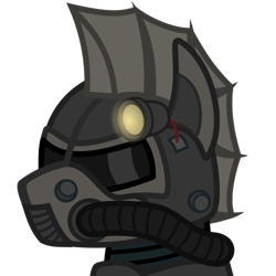 Size: 500x500 | Tagged: safe, artist:the smiling pony, derpibooru import, oc, oc only, oc:steelhooves, pony, fallout equestria, .svg available, armor, bust, helmet, power armor, simple background, solo, svg, transparent background, vector