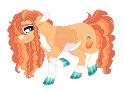 Size: 3600x2700 | Tagged: safe, artist:gigason, derpibooru import, oc, oc:annona, earth pony, pony, female, magical lesbian spawn, mare, offspring, parent:applejack, parent:meadowbrook, solo