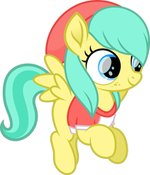 Size: 7116x8285 | Tagged: safe, artist:starryshineviolet, derpibooru import, barley barrel, pegasus, pony, rainbow roadtrip, absurd resolution, beanie, clothes, female, filly, flying, foal, shirt, simple background, transparent background, vector