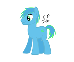 Size: 1301x1080 | Tagged: safe, artist:solemnfutury, derpibooru import, oc, oc only, pony, male, rainkick, simple background, solo, white background