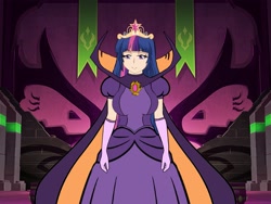 Size: 3413x2560 | Tagged: safe, derpibooru import, twilight sparkle, oc, human, equestria girls, big crown thingy, clothes, dress, element of magic, goddess, gown, jessabella glisten sparkle, jewelry, regalia, solo