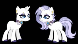 Size: 1351x775 | Tagged: safe, artist:caffeine0addict, derpibooru import, oc, oc only, oc:ice blossom, pony, unicorn, base used, black background, choker, colored hooves, colored pupils, ear piercing, earring, eyebrow piercing, eyeshadow, female, jewelry, makeup, mare, offspring, parent:double diamond, parent:rarity, parents:diamond duo, piercing, simple background, solo