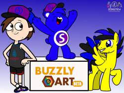 Size: 2048x1530 | Tagged: safe, artist:mrstheartist, oc, oc only, oc:creative bear, oc:mr.s, oc:ponyseb, retarded