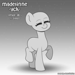 Size: 2000x2000 | Tagged: safe, artist:madelinne, derpibooru import, animated, commission, eyes closed, frame by frame, gif, gradient background, happy, solo, trotting, trotting in place, your character here